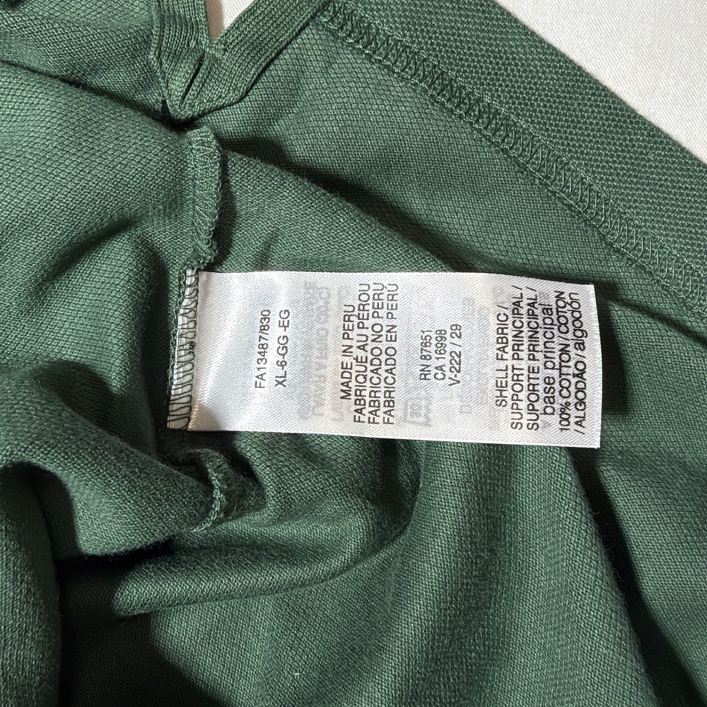 Lacoste Slim Fit Polo Shirt Mens XL Green Pique Cotton Short Sleeve Logo FR 6 - Picture 9 of 10